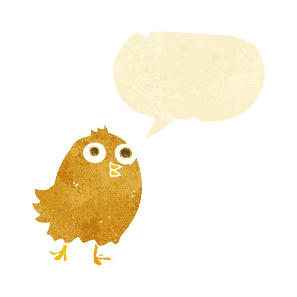 卡通快乐的小鸟与语音泡泡图片下载