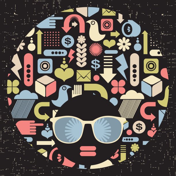 黑头女人，有着奇怪的发型图片下载