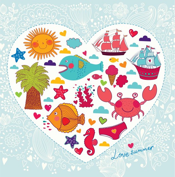 艺术的海洋生物背景图片下载