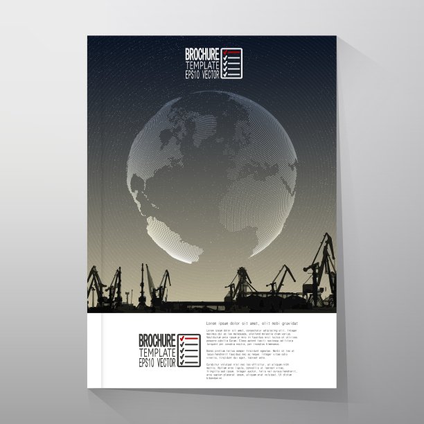 船厂港口天际线夜晚设计世界图片下载