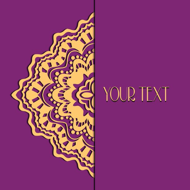 抽象圆形花卉装饰图片下载