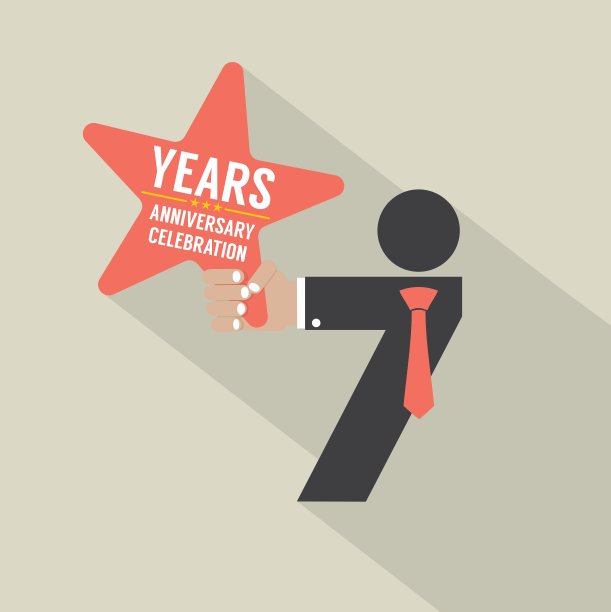 7周年纪念印刷设计图片下载