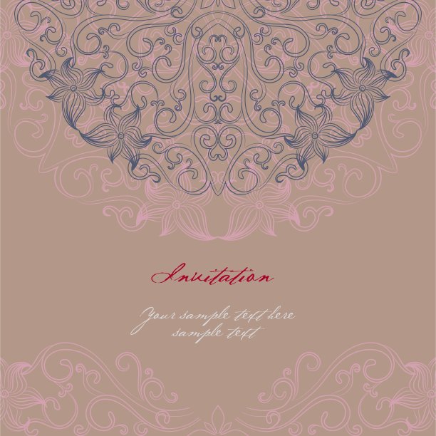 优雅的邀请卡图片下载