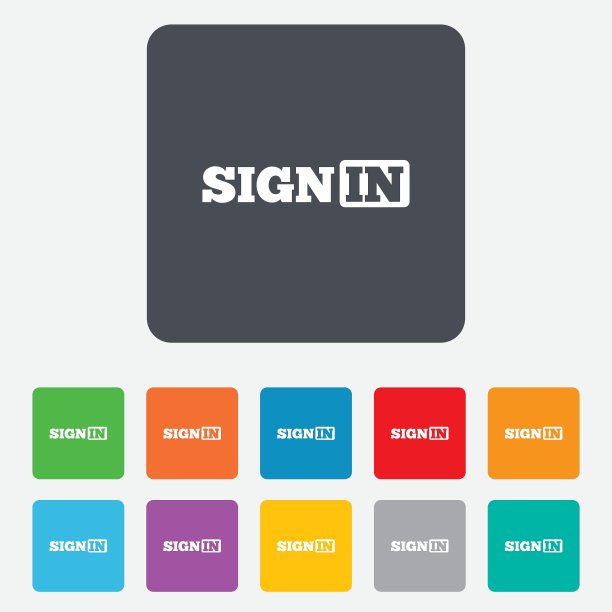 Sign in icon加入符号图片下载