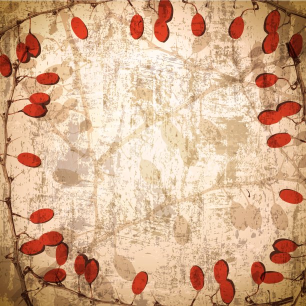 古董伏牛花框架图片下载