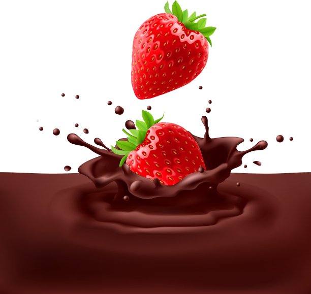 草莓和巧克力图片下载