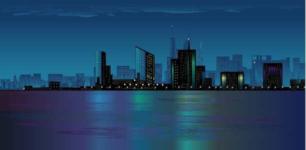 晚上的城市图片下载