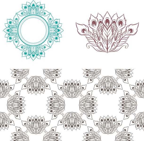 孔雀模式图片下载