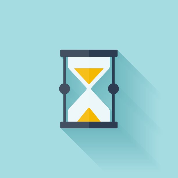 沙钟平面图标图片下载