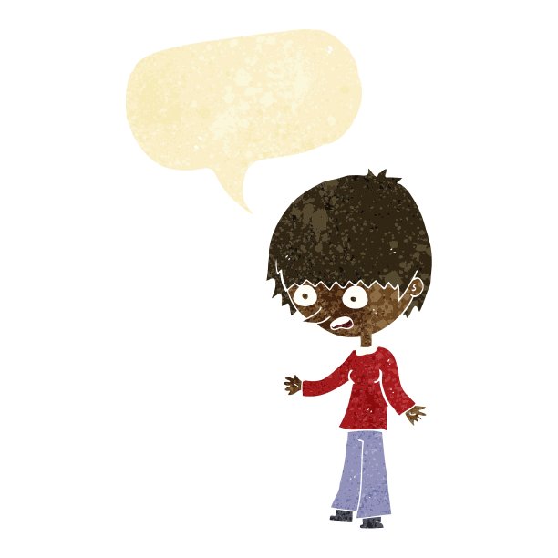 卡通压力女人与讲话气泡图片下载