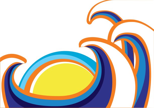 抽象的海浪海报颜色上的白色图片下载