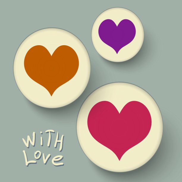 复古风格的心图片下载