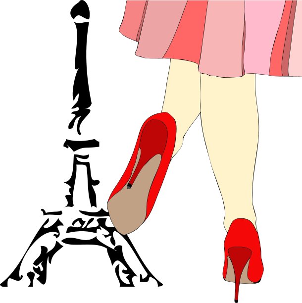 在埃菲尔铁塔下漫步图片下载