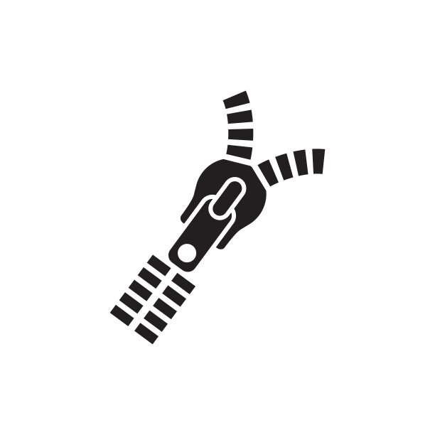 拉链图标在时尚的平面设计图片下载