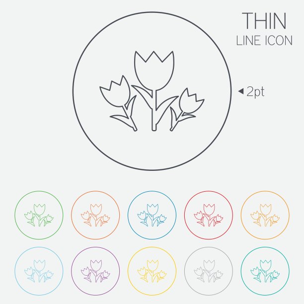 花标志图标玫瑰象征图片下载