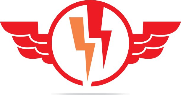 电力动力翅膀图标设计符号图片下载