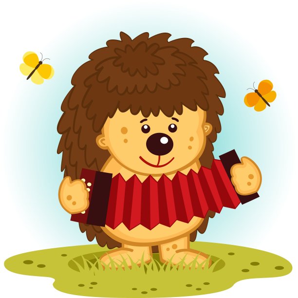 刺猬与手风琴图片下载