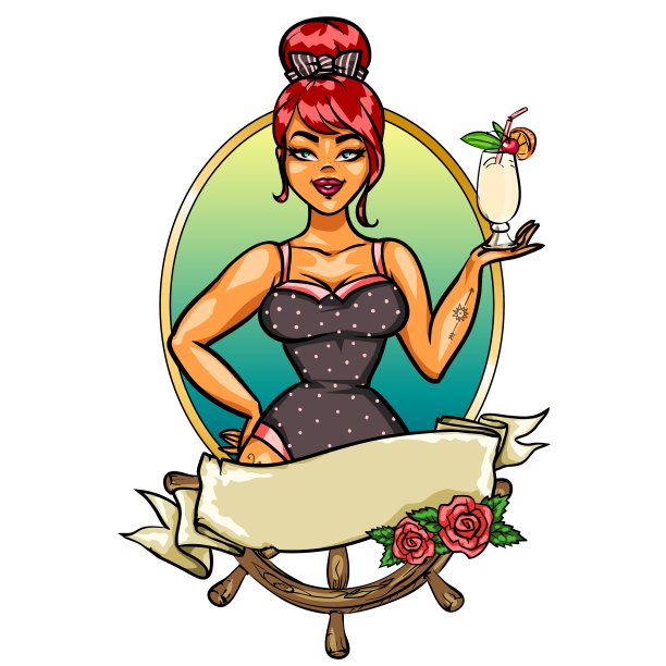 带有文本空间的海滩派对标签图片下载