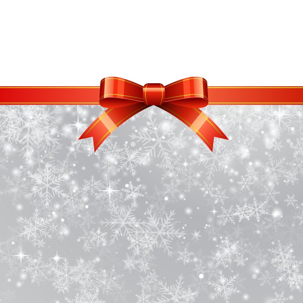 圣诞背景与蝴蝶结图片下载