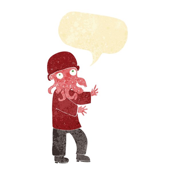 卡通外星人和语音泡泡图片下载