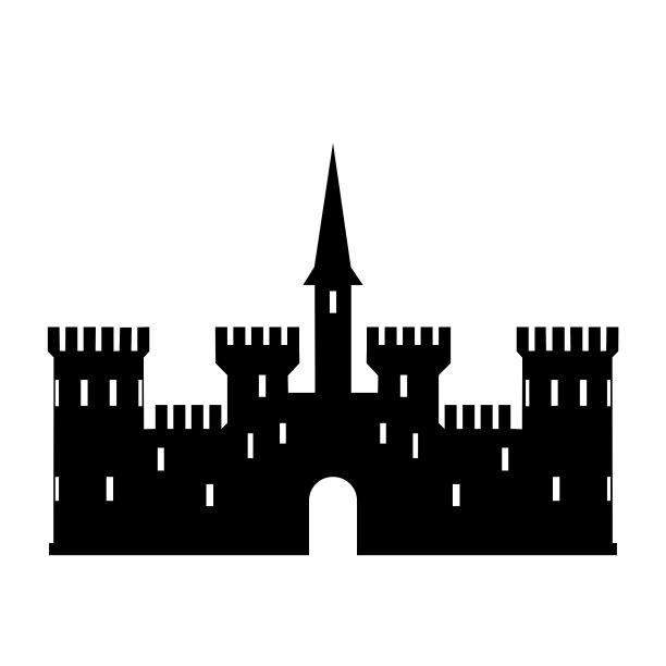 抽象城堡标志模板图片下载