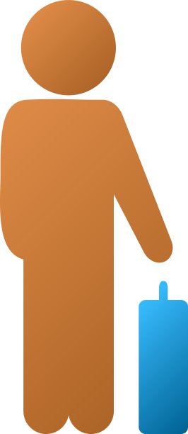 儿童行李渐变图标图片下载