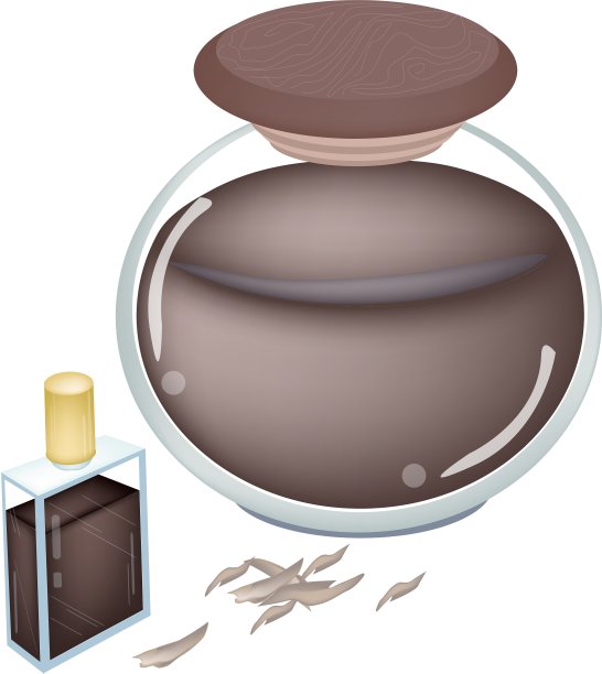 麝香科香水的一瓶和一瓶图片下载