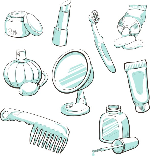 化妆配件套装图片下载