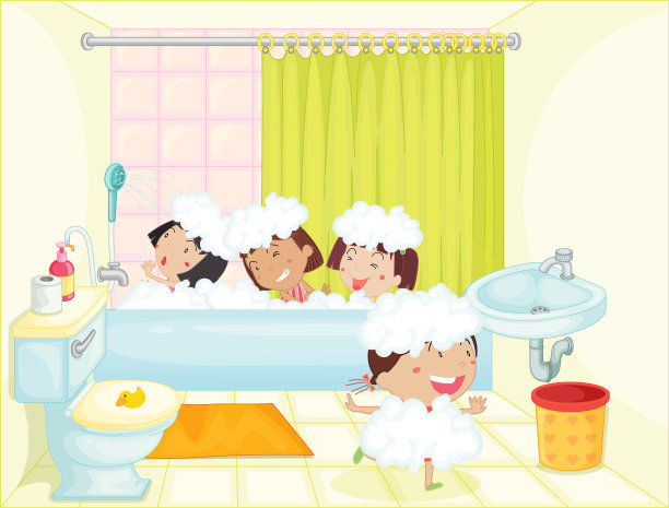 洗澡时间图片下载