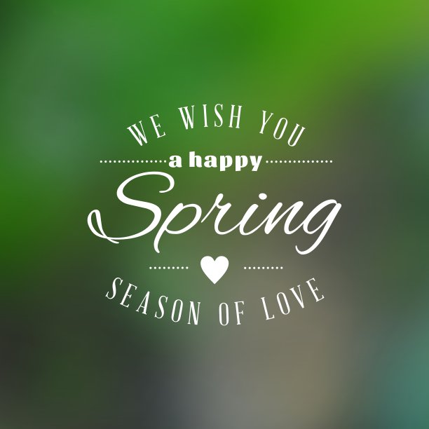 春季复古印刷徽章彩色图片下载