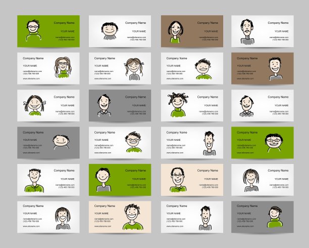 商务名片与人的图标草图为您图片下载