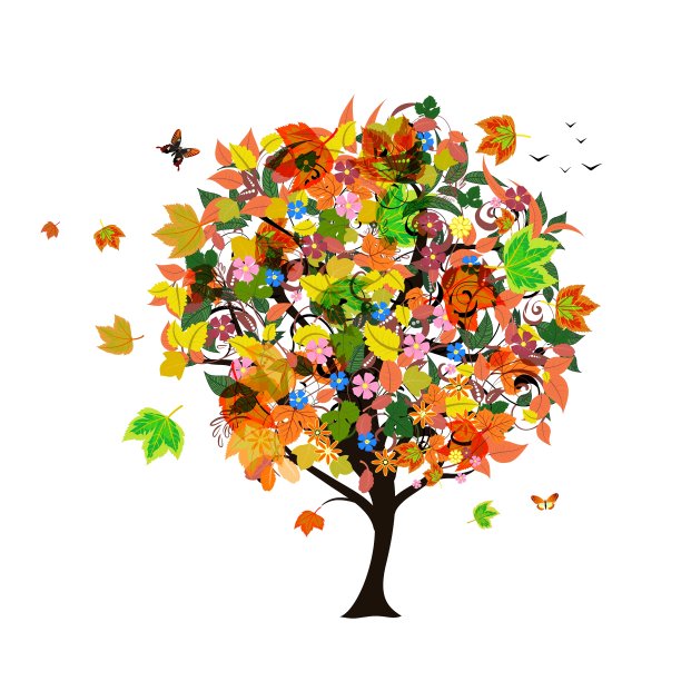 秋天抽象树图片下载