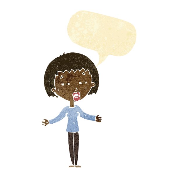 卡通疑神疑鬼的女人说话冒泡图片下载