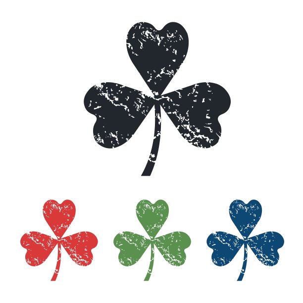 三叶草垃圾摇滚图标集图片下载