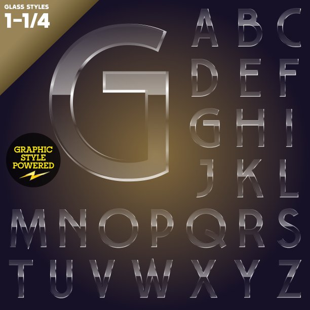 玻璃字体驱动图形样式图片下载