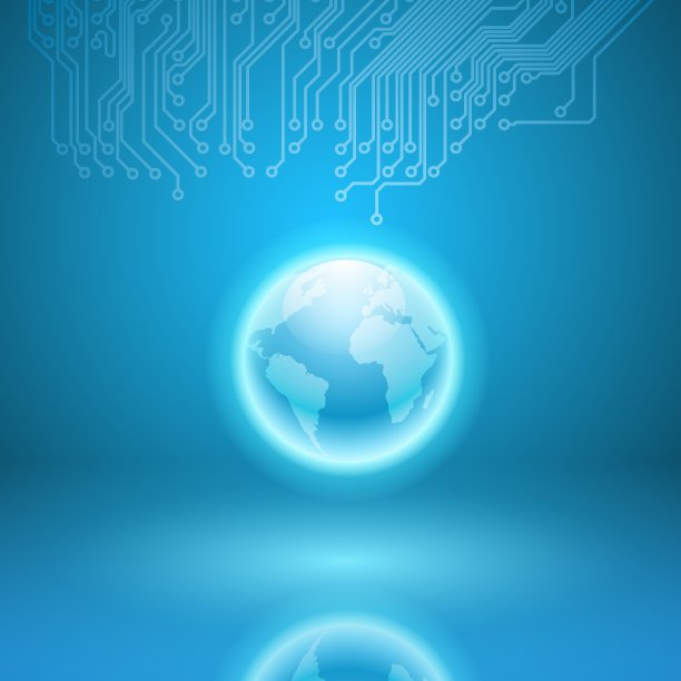 摘要电子学用蓝色背景带电路图片下载