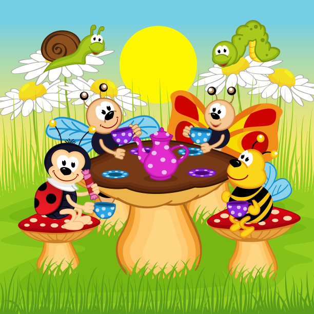 昆虫喝茶图片下载