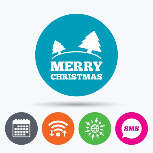 圣诞快乐标志图标树的象征图片下载