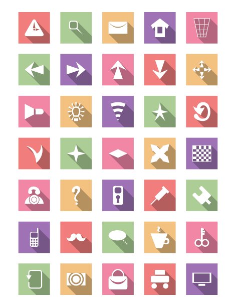 平面图标集集合图片下载