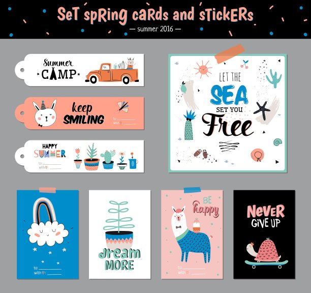 可爱的北欧夏日套装图片下载