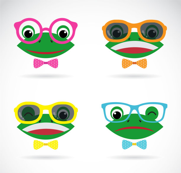 一只戴眼镜的青蛙图片下载