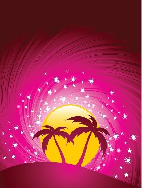 热带天堂日落图片下载