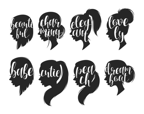 套装的女性有着不同的优雅轮廓图片下载