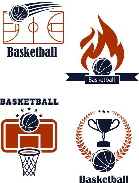 篮球运动标志或logo图片下载