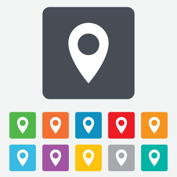 地图指针图标GPS位置符号图片下载