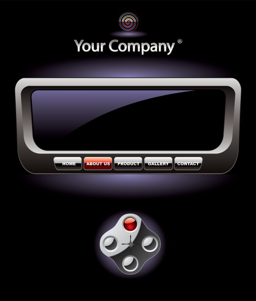 控制台的网站模板图片下载