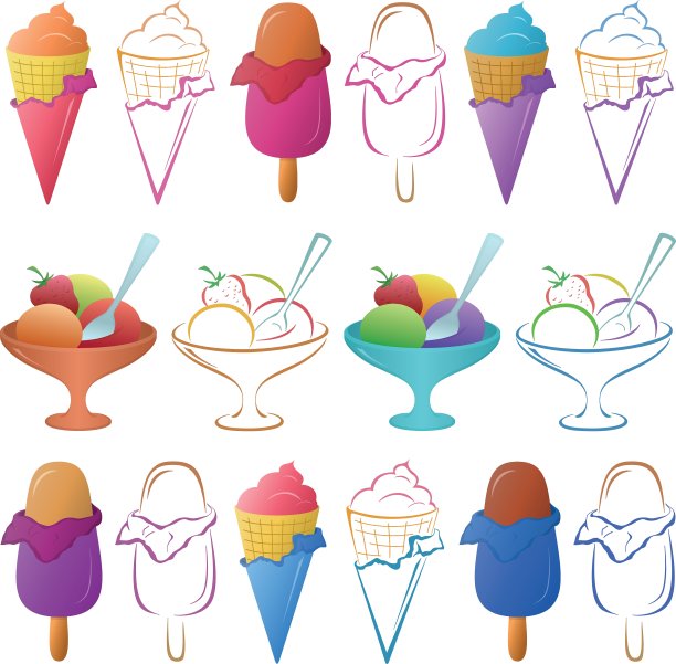 冰淇淋集图片下载