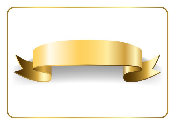 金色缎带上的白色9图片下载