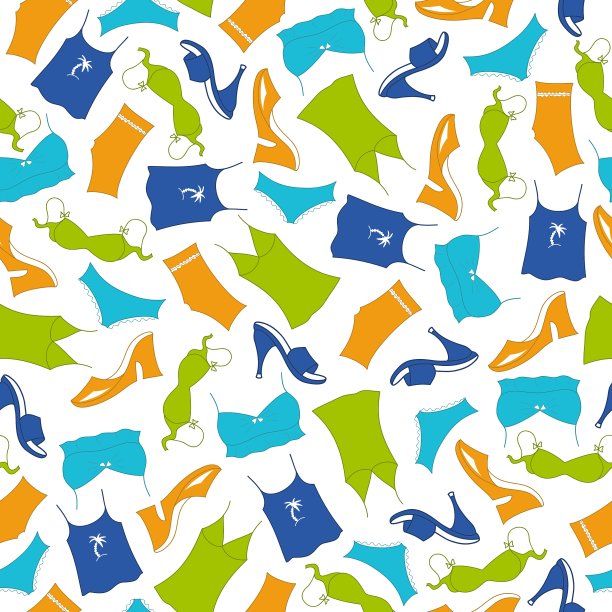 无缝图案女装图片下载