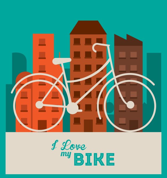 自行车的生活方式设计图片下载